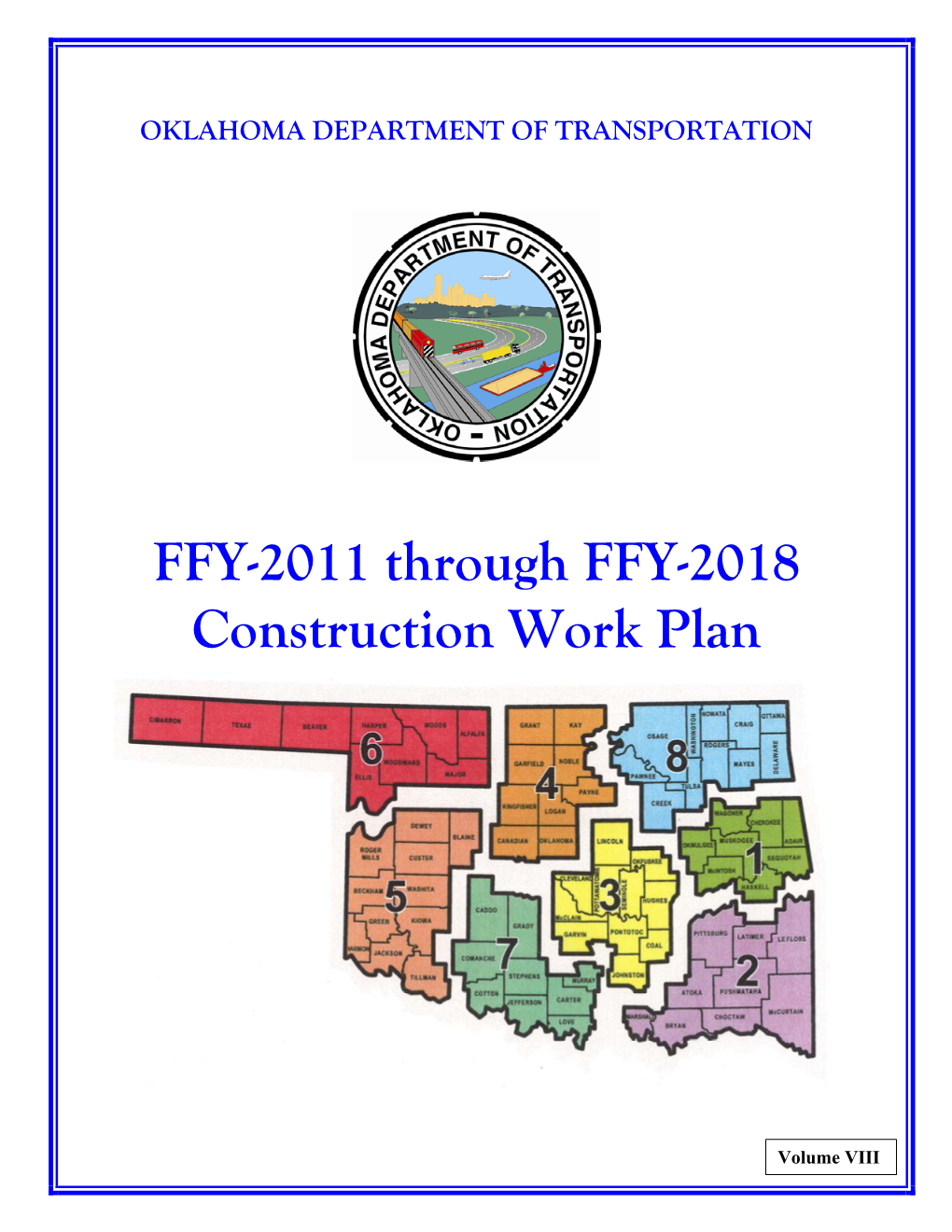 FFY-2011 Through FFY-2018 Construction Work Plan