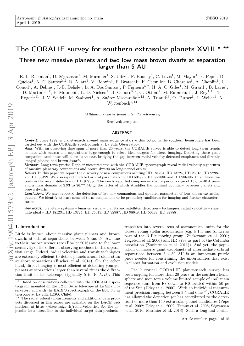 The CORALIE Survey for Southern Extrasolar Planets XVIII. Three New