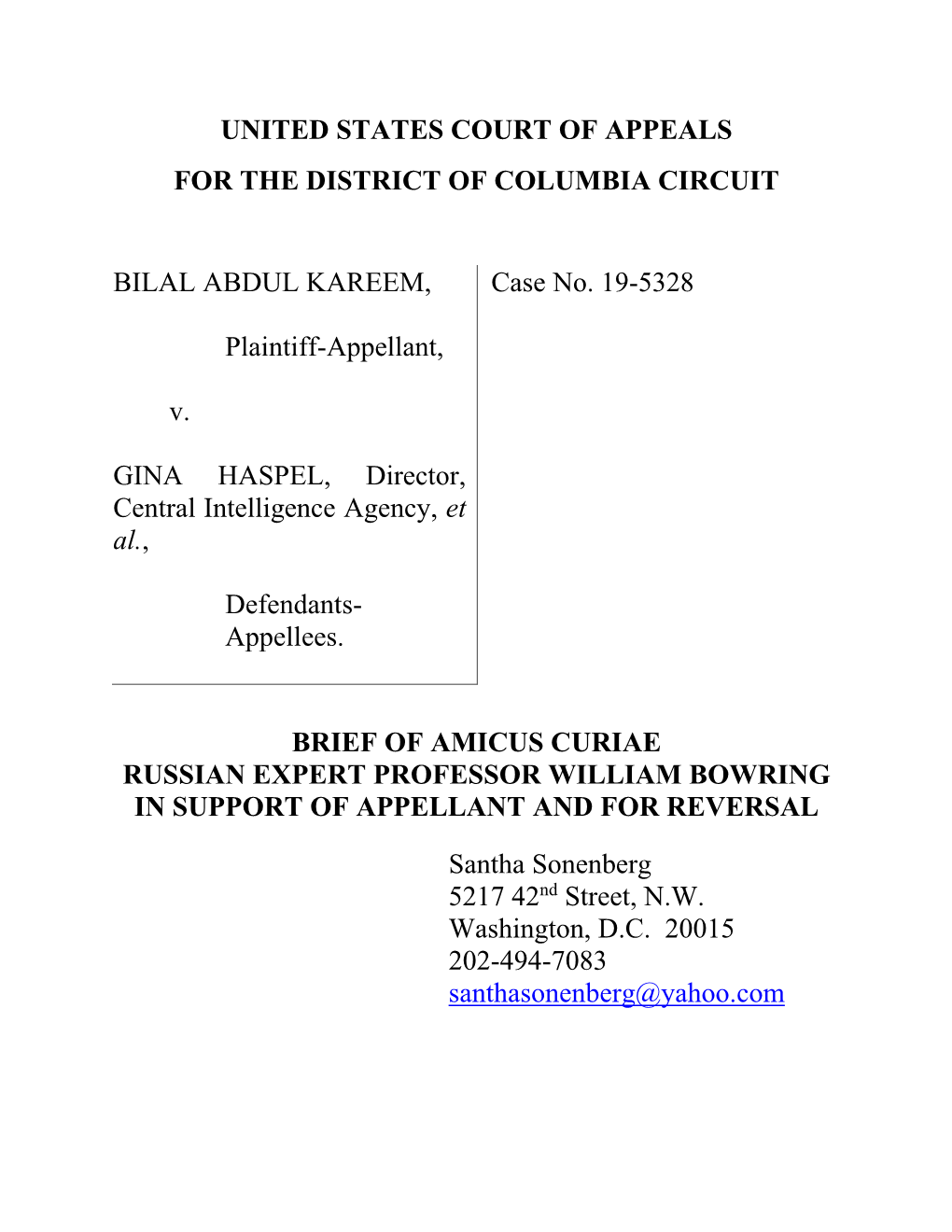 United States Court of Appeals for the District of Columbia Circuit