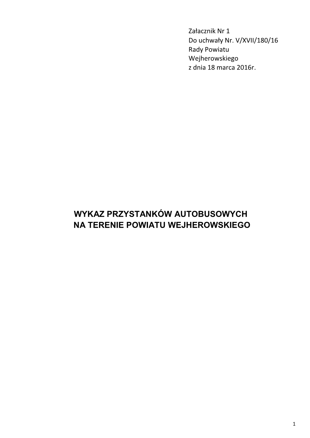 Wykaz Przystanków Autobusowych Na Drogach Zamiejskich