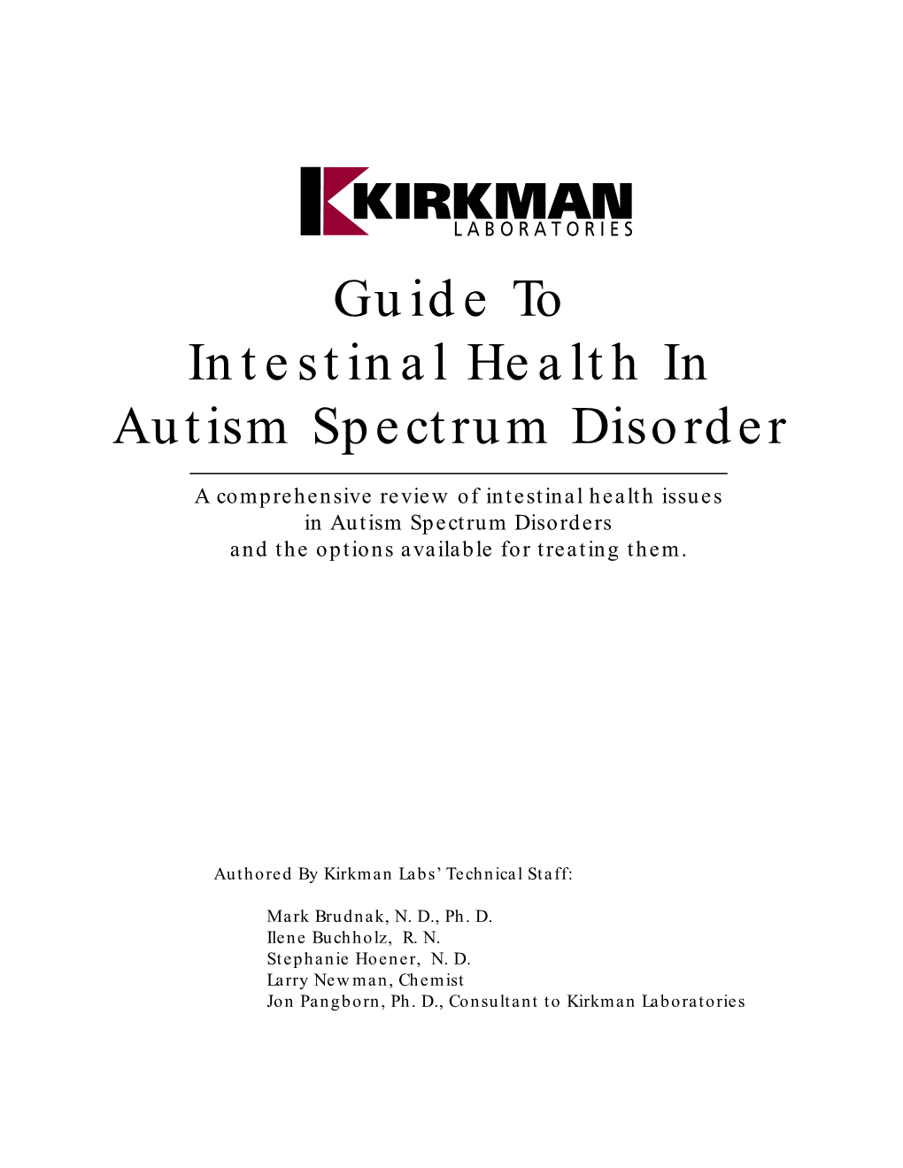 Guide to Intestinal Health in Autism Spectrum Disorder