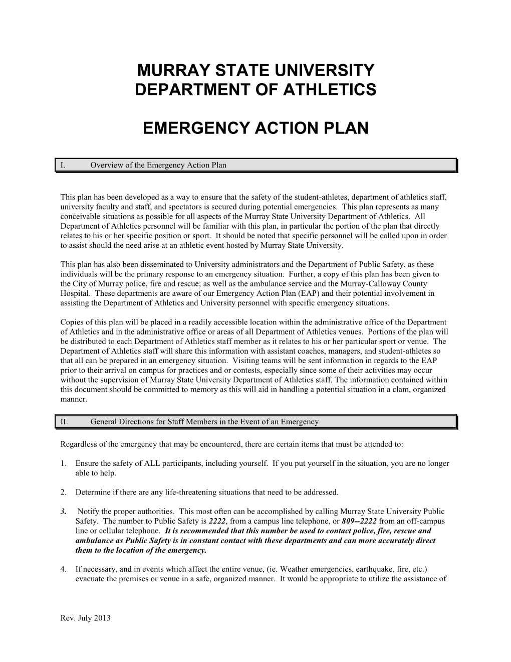 Murray State University Department of Athletics