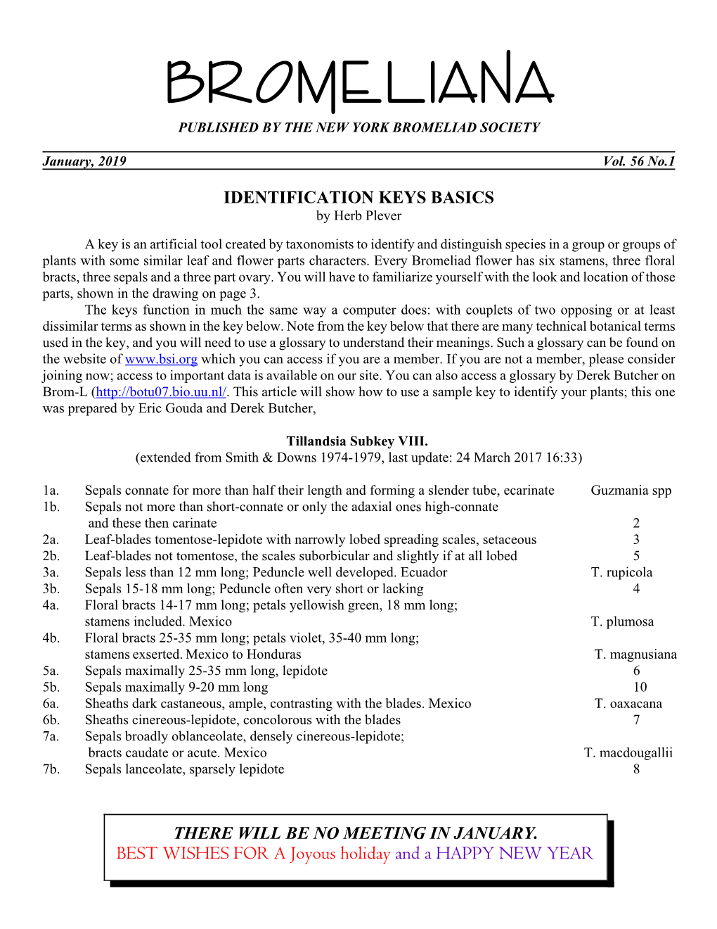 Bromeli Ana Published by the New York Bromeliad Society