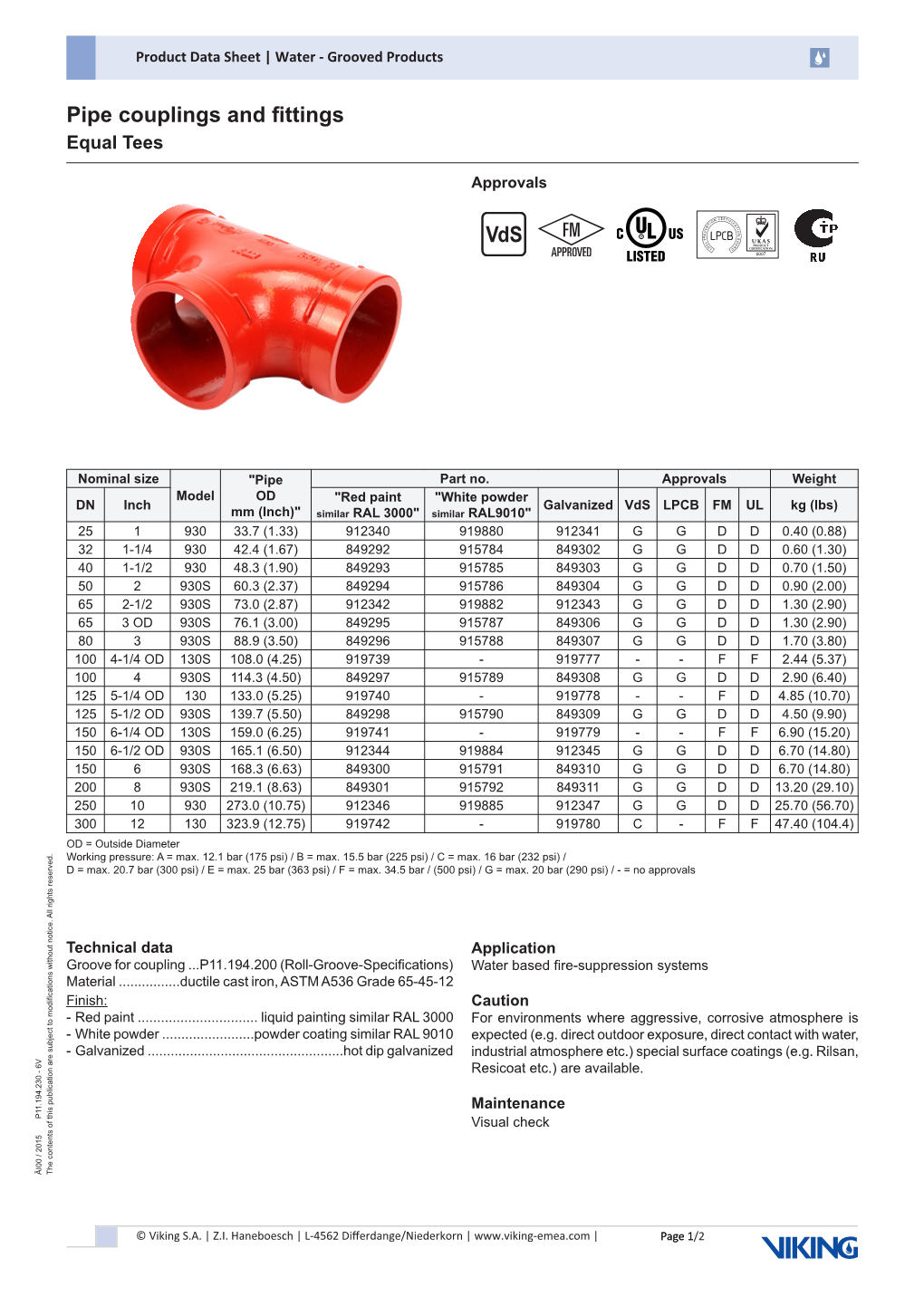 Pipe Couplings and Fittings