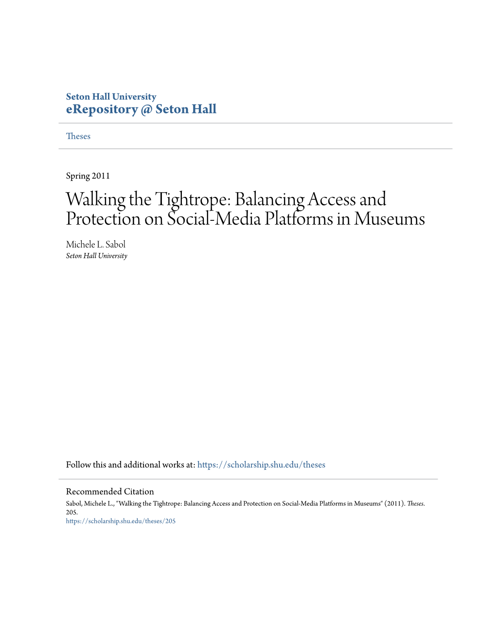 Walking the Tightrope: Balancing Access and Protection on Social-Media Platforms in Museums Michele L