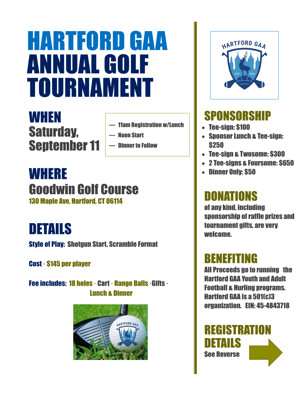 Hartford Gaa Annual Golf Tournament