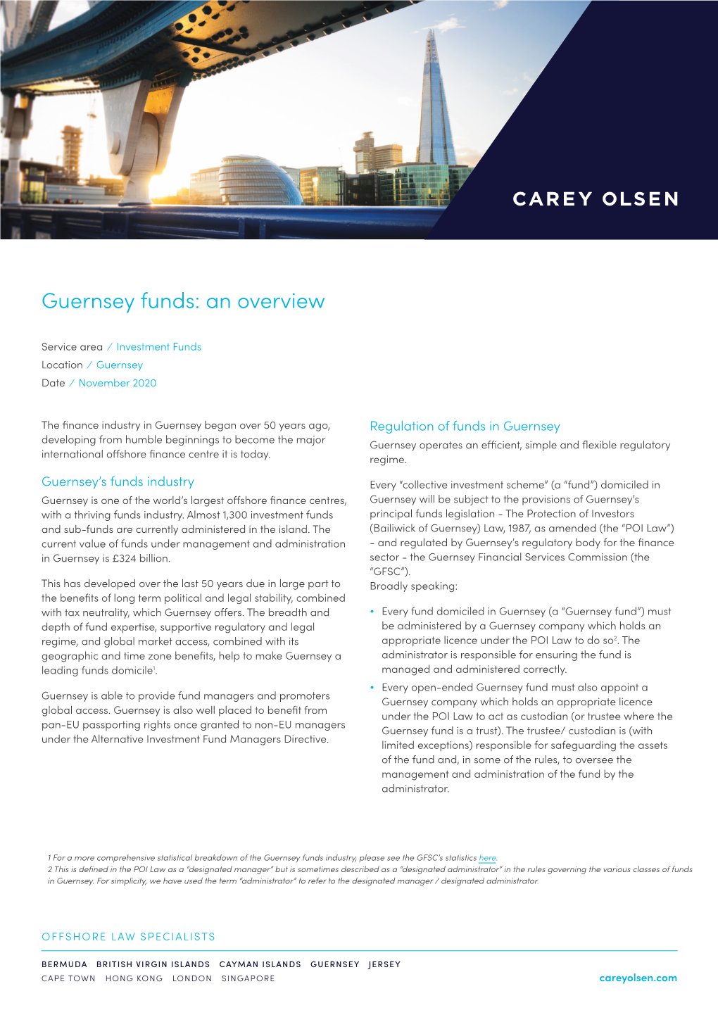 Guernsey Funds: an Overview