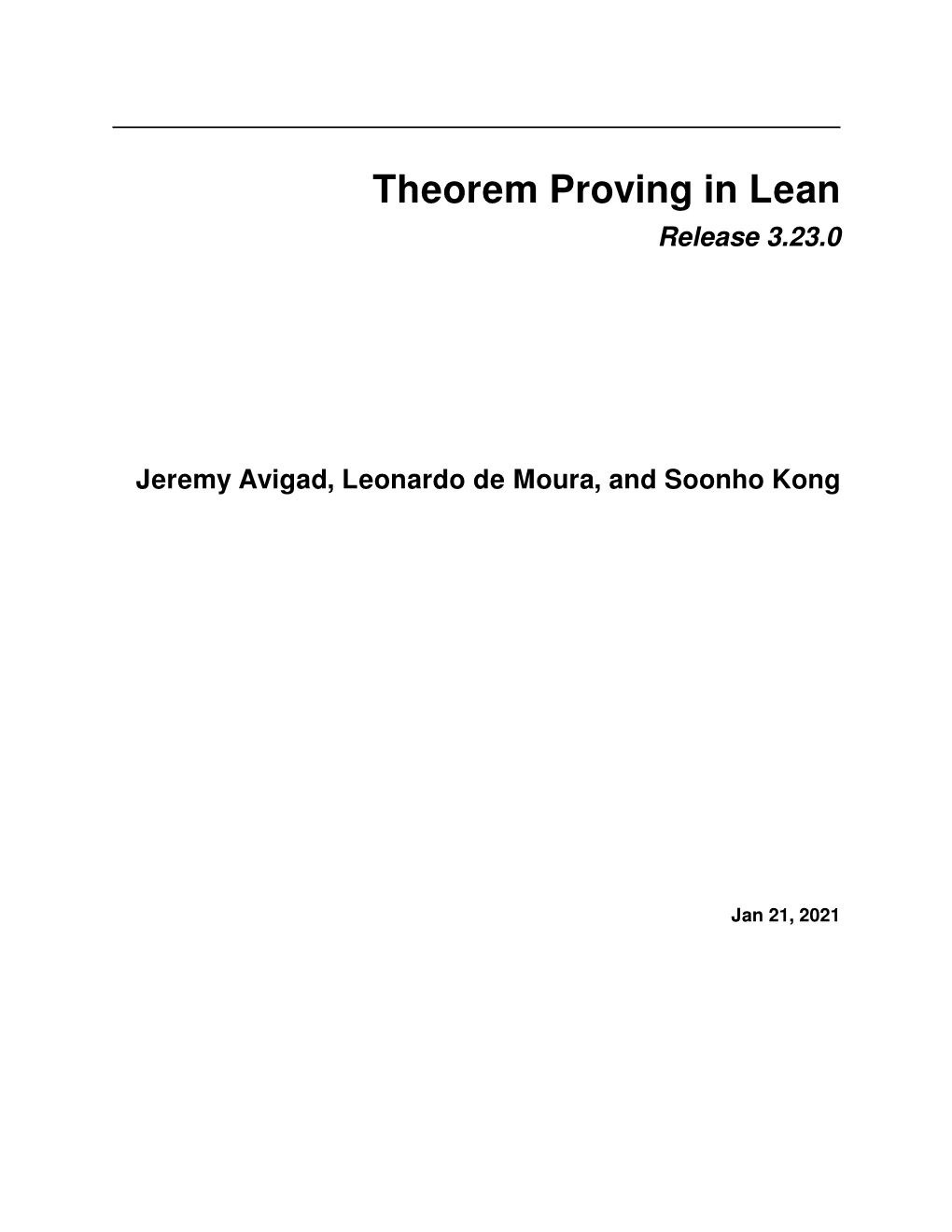 Theorem Proving in Lean [Pdf]