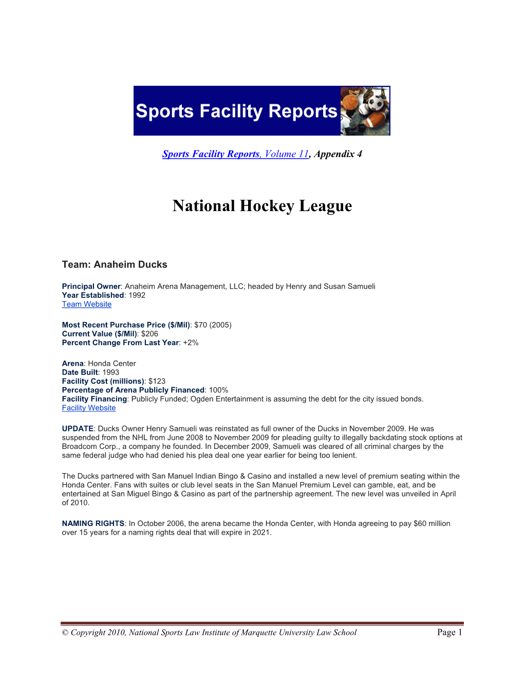 National Hockey League