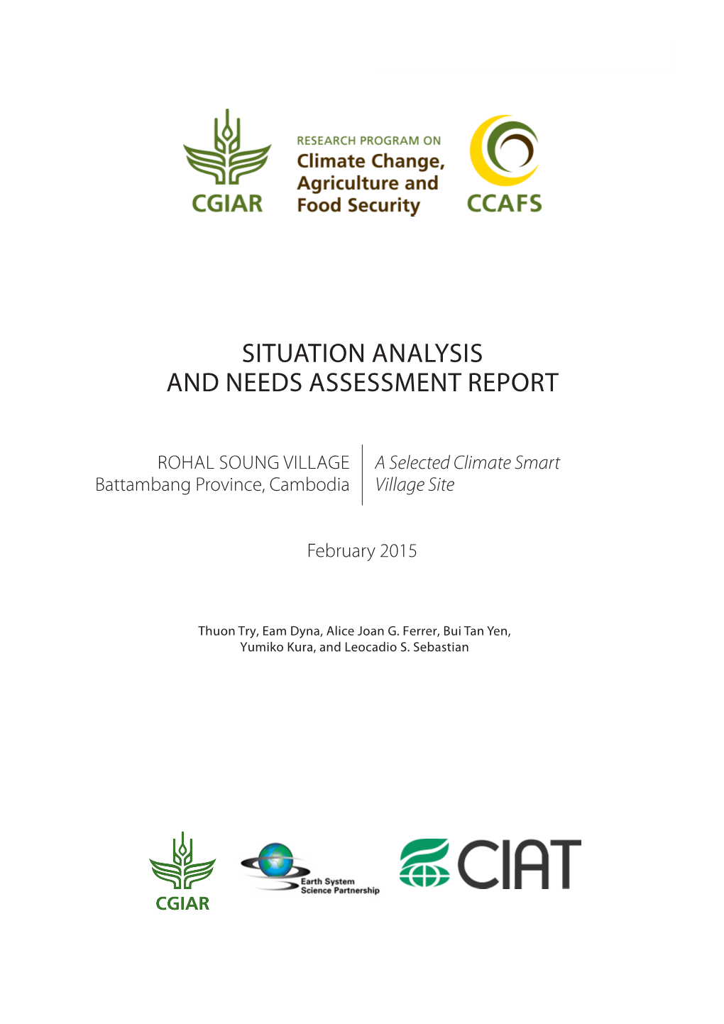 Situation Analysis and Needs Assessment Report for Rohal Soung Village and Battambang Province, Cambodia