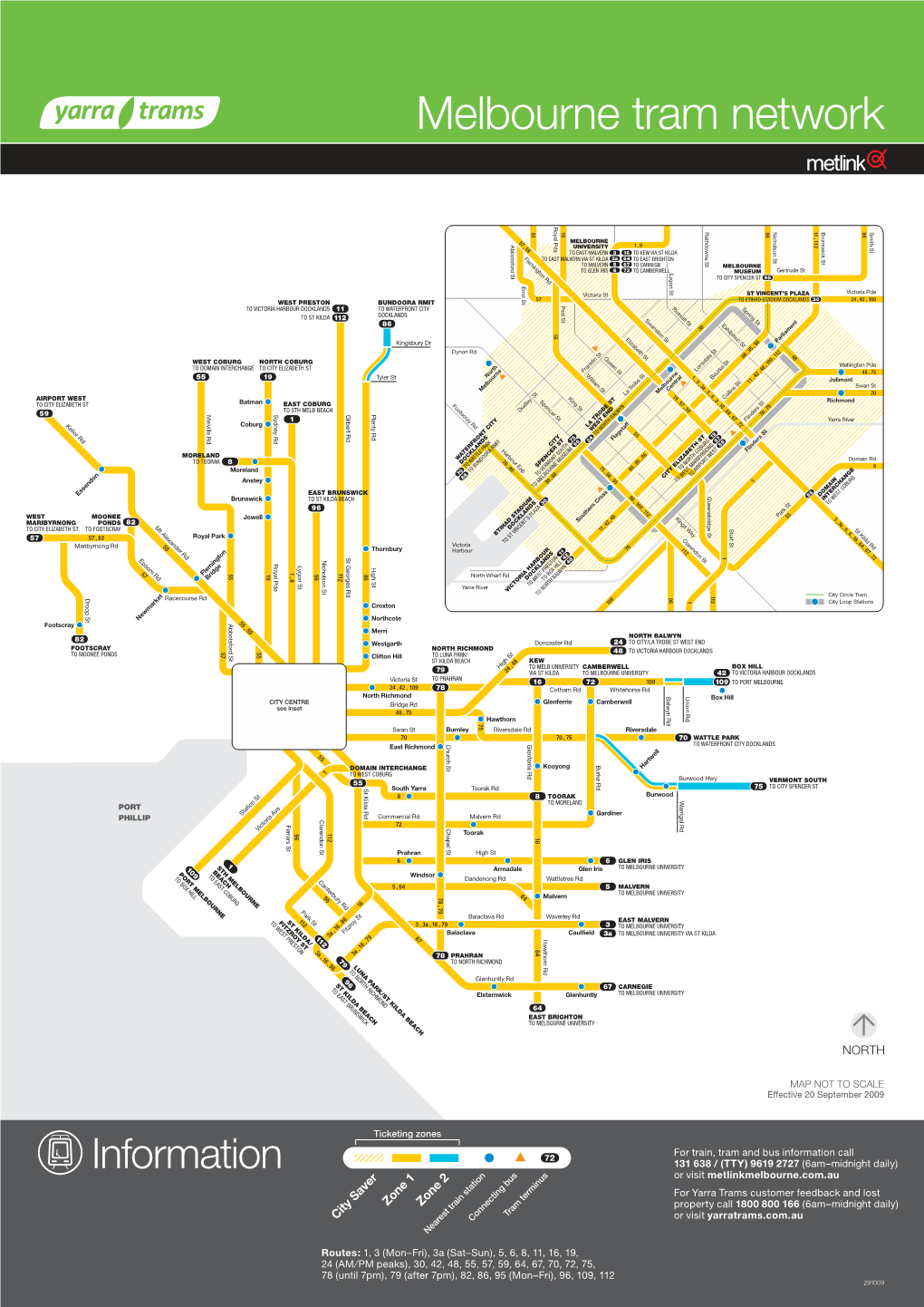 Tram Network Map A4