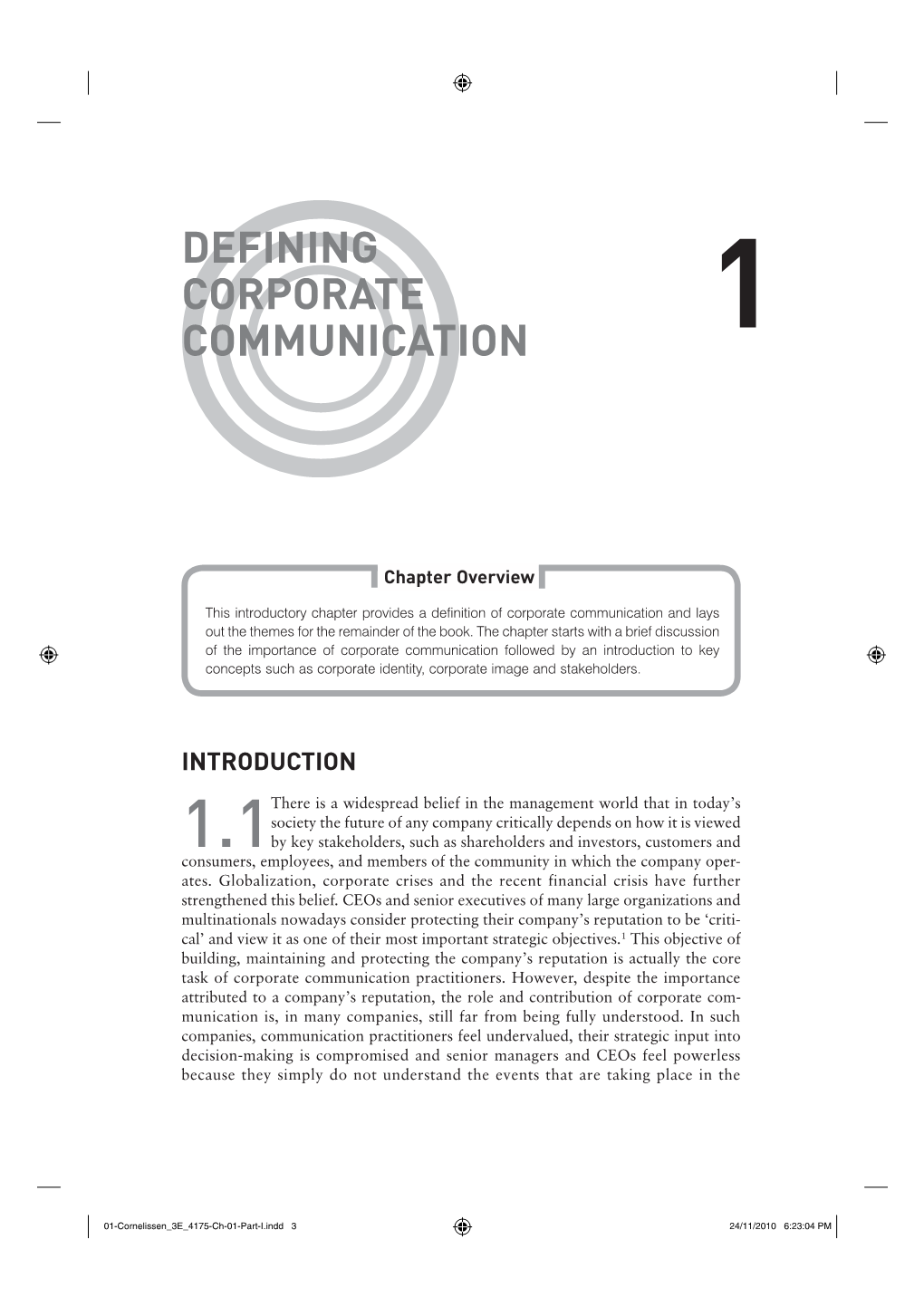 Defining Corporate Communication 1