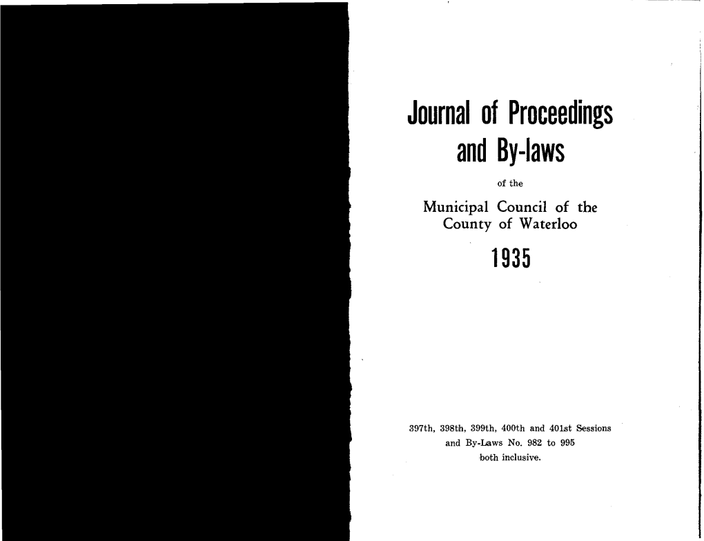 Journal of Proceedings and By-Laws
