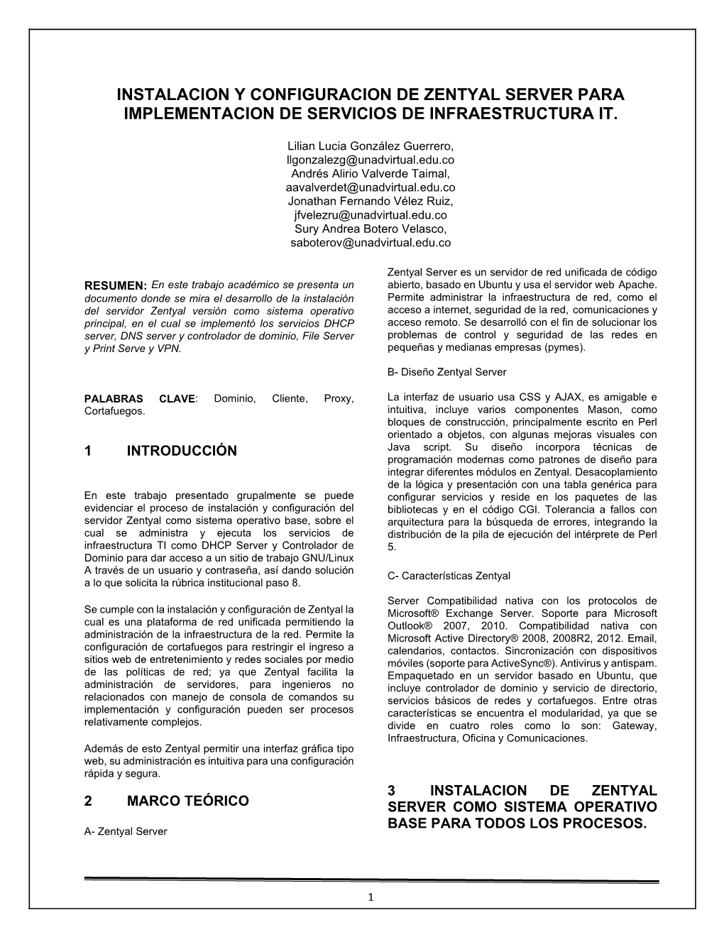 Instalacion Y Configuracion De Zentyal Server Para Implementacion De Servicios De Infraestructura It