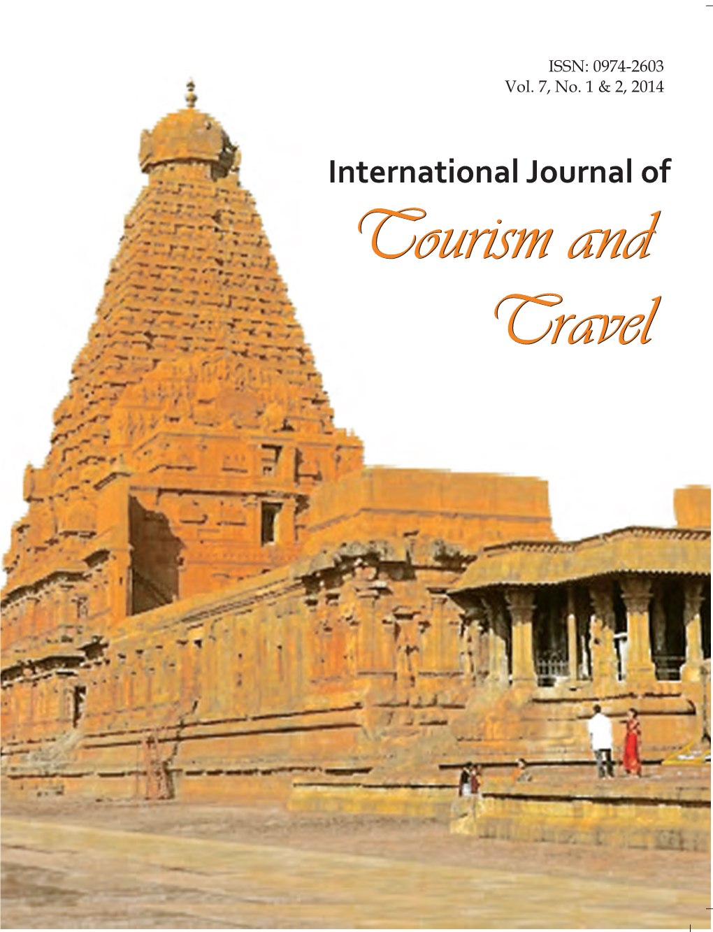 International Journal of Tourism & Travel