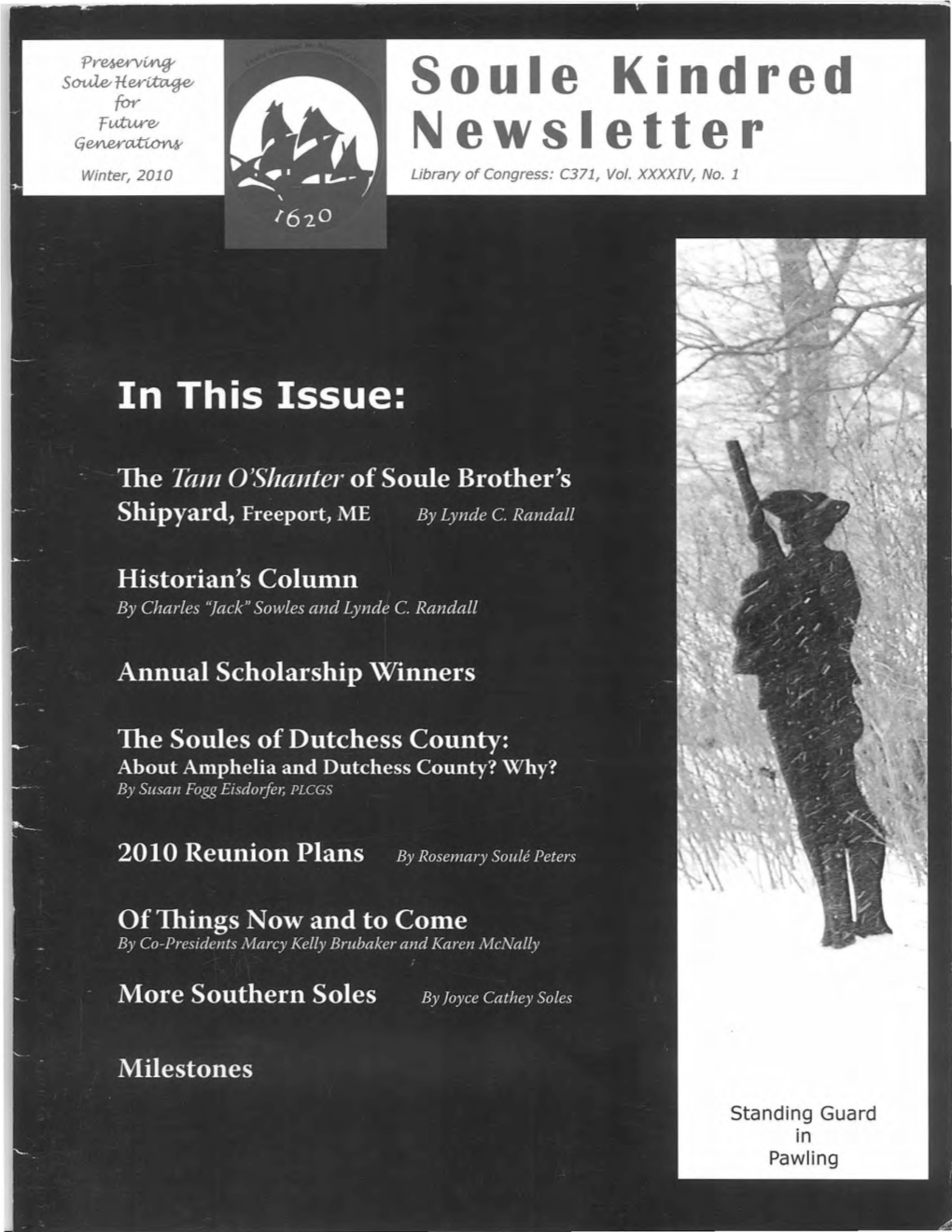 Soule Kindred Newsletter, Winter, 2010, Vol