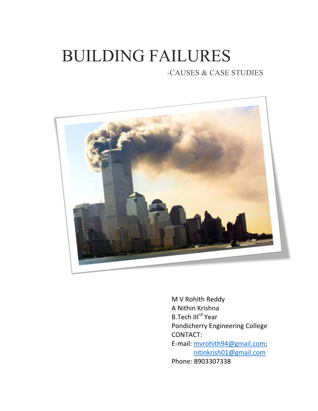 Building Failures -Causes & Case Studies