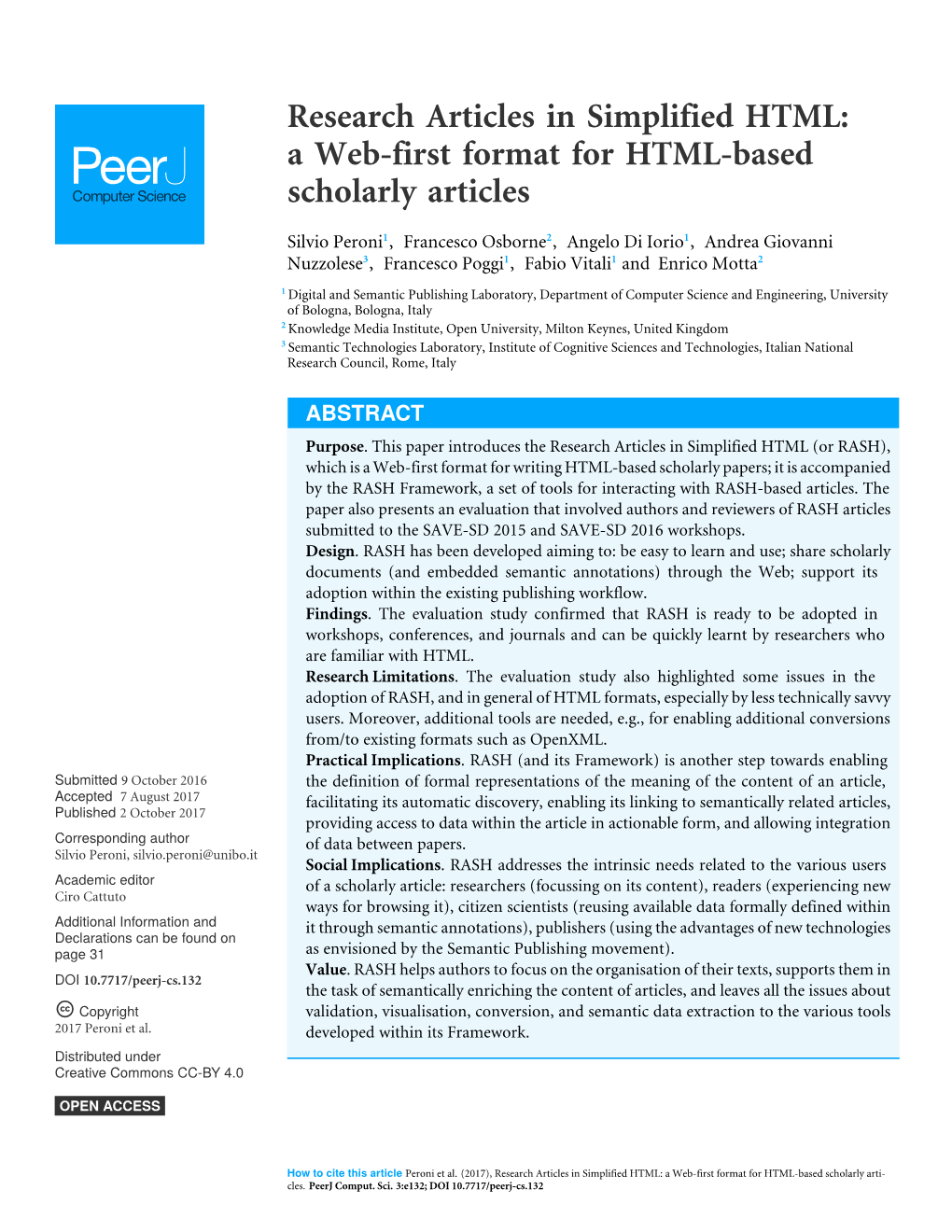 Research Articles in Simplified HTML: a Web-First Format for HTML-Based Scholarly Articles