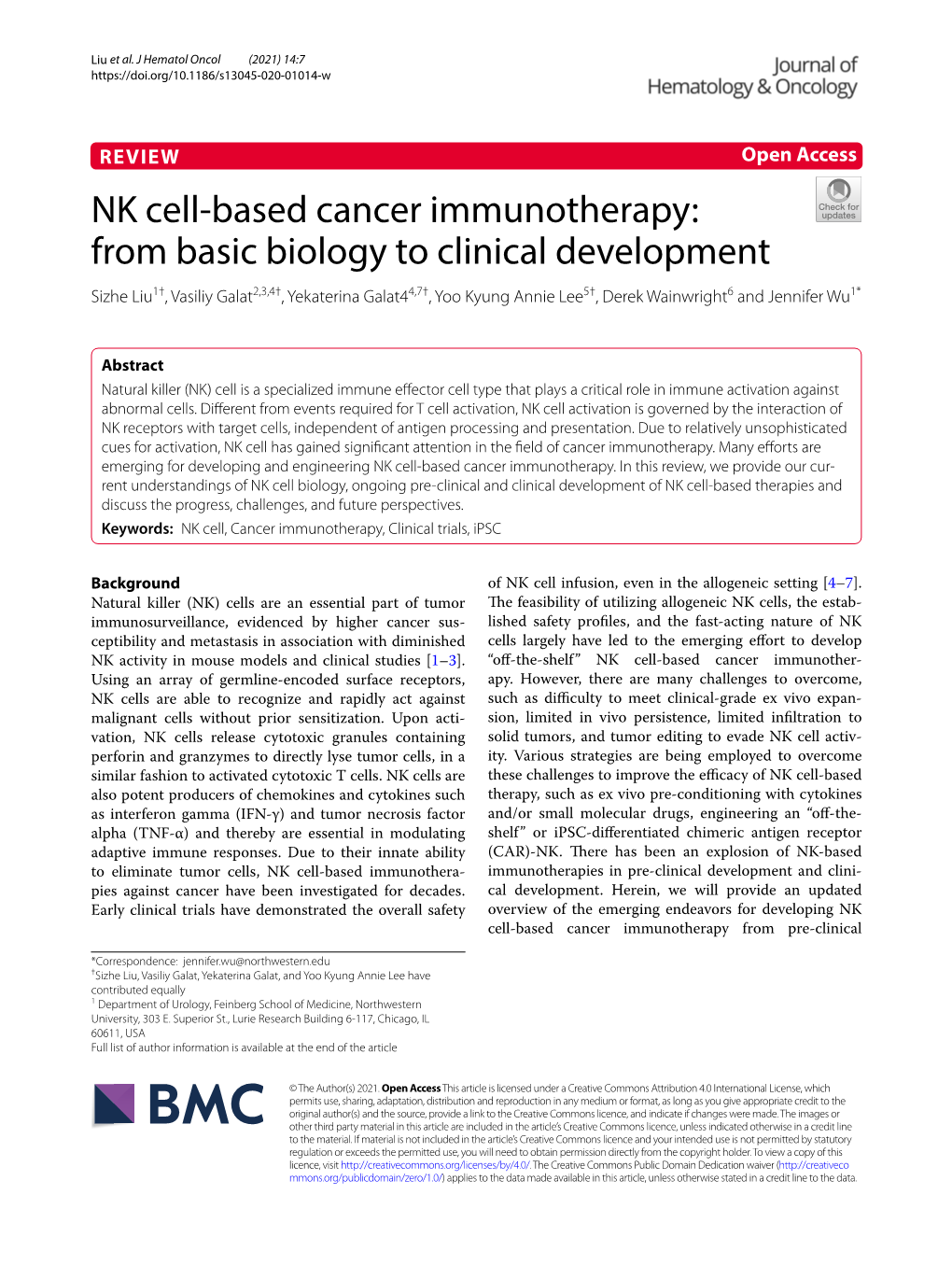 NK Cell-Based Cancer Immunotherapy