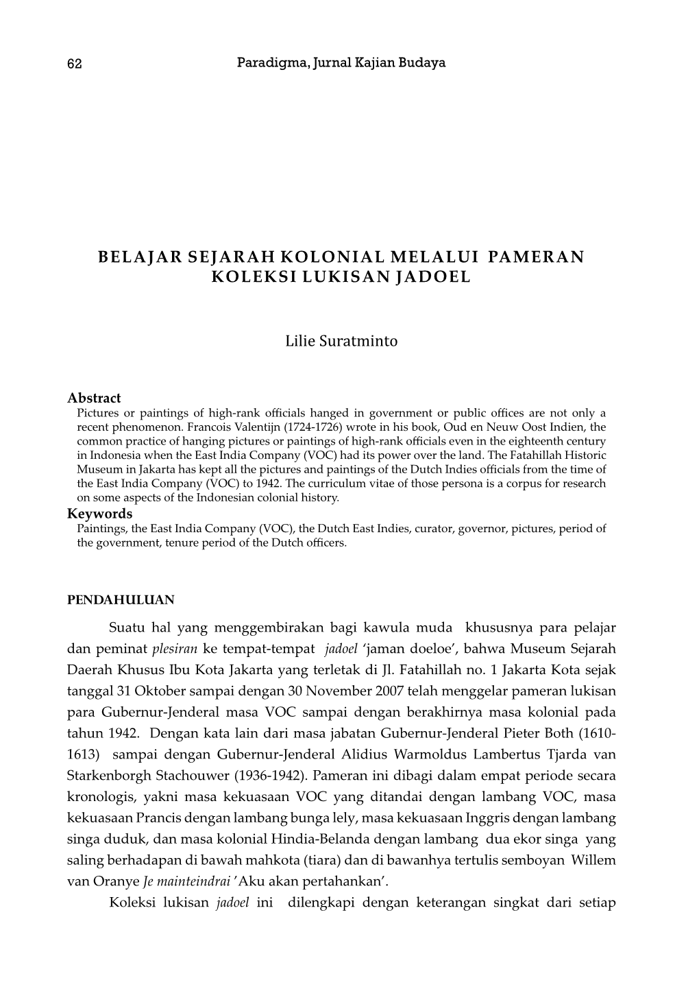 Belajar Sejarah Kolonial Melalui Pameran Koleksi, Lilie Suratminto 63