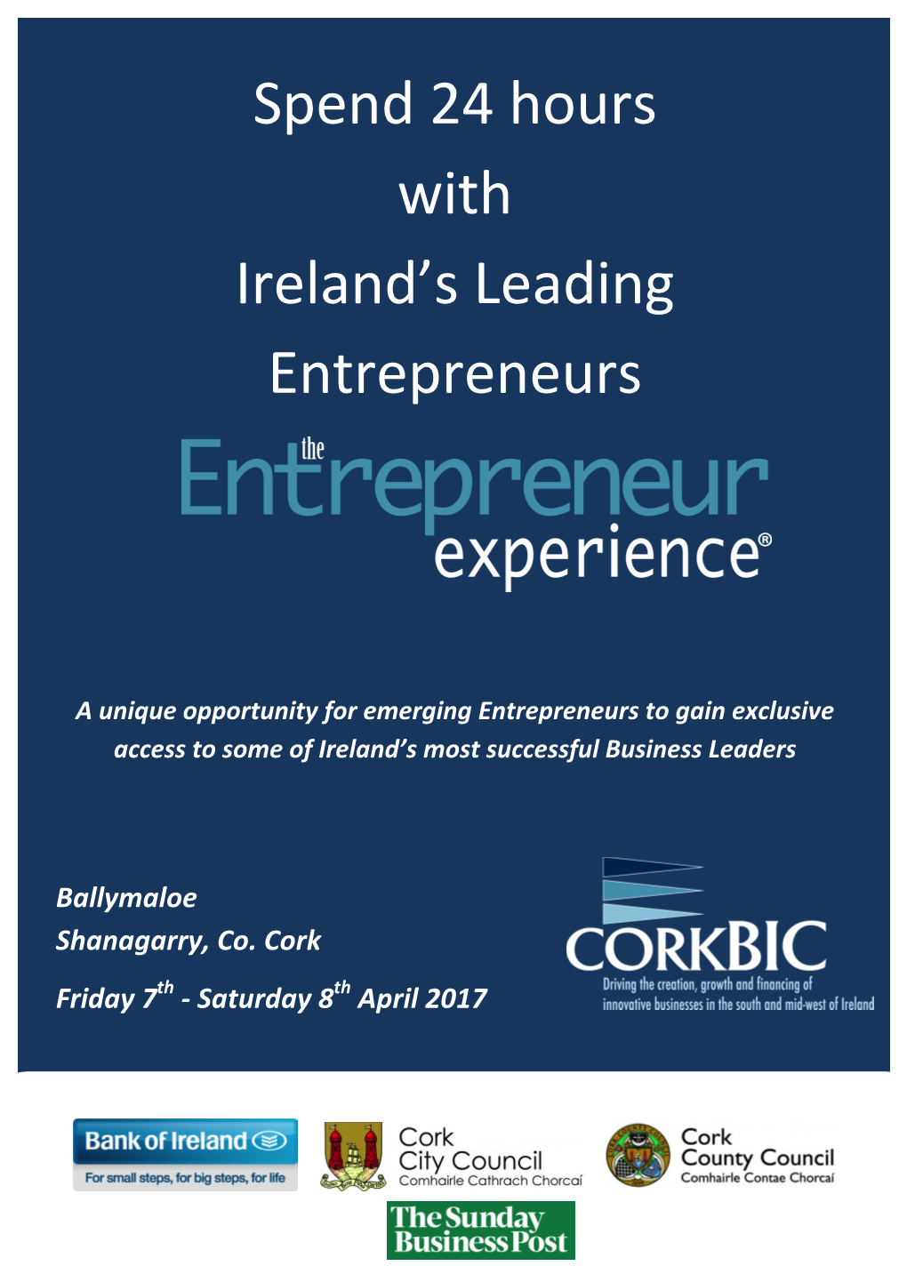 Spend 24 Hours with Ireland's Leading Entrepreneurs