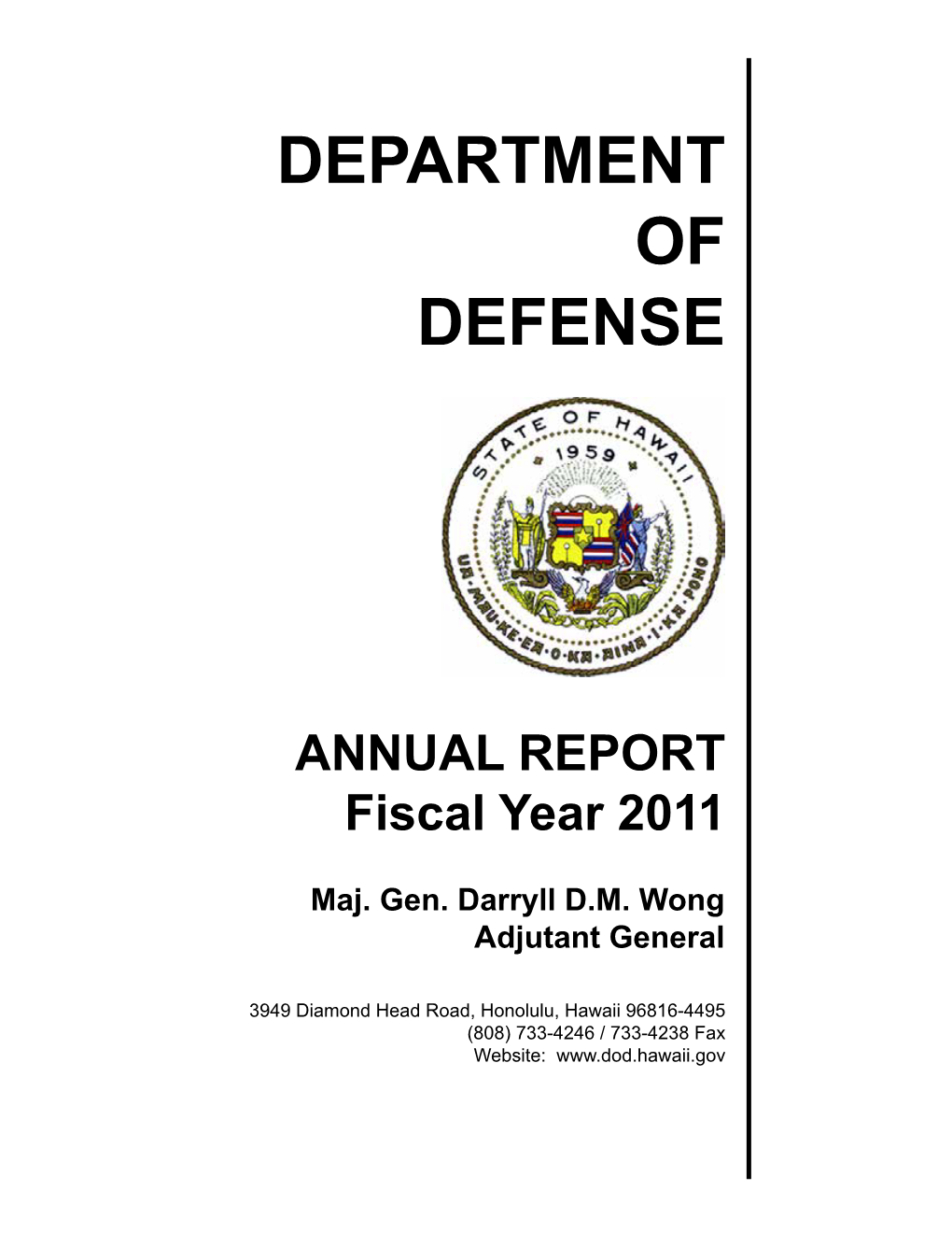 ANNUAL REPORT Fiscal Year 2011