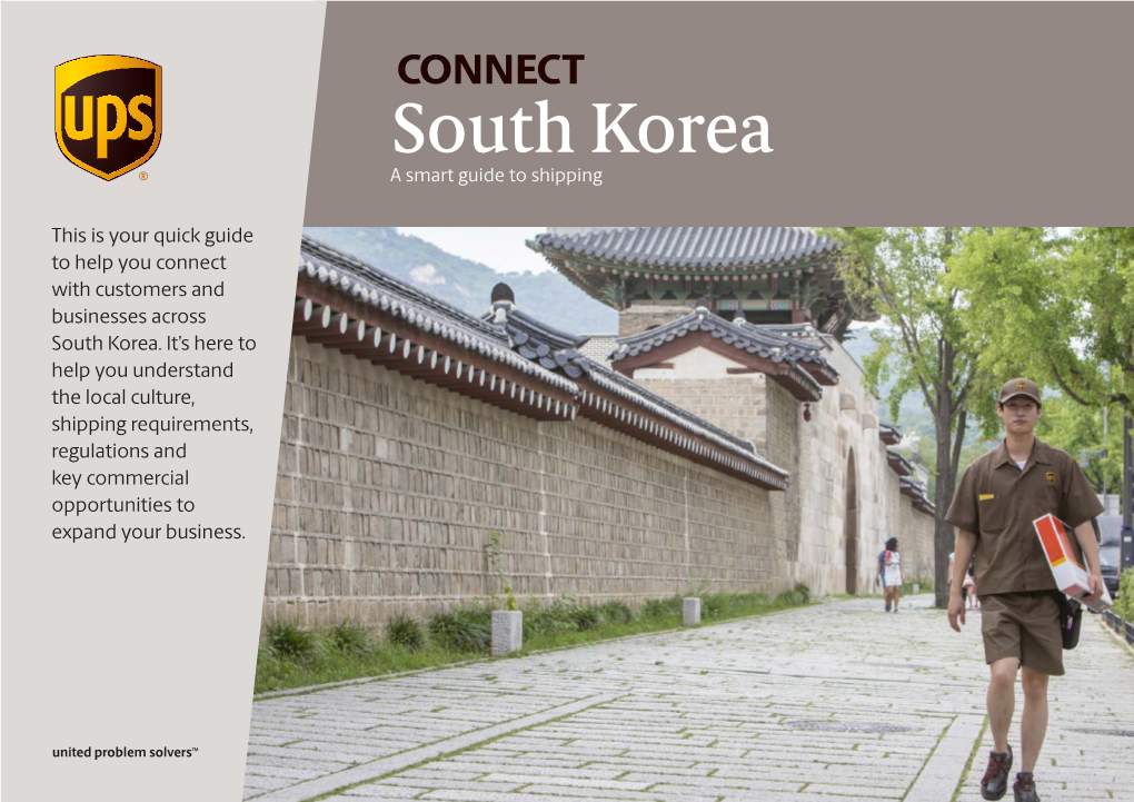 CONNECT South Korea a Smart Guide to Shipping