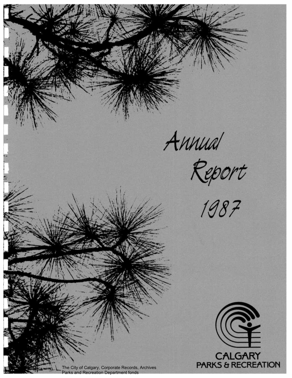 1987 Parks/Recreation Board 2 Overview of 1987 Operations 3 1.0 Administration 9 1.1 Introduction 9 1.2 Human Resources 10 1