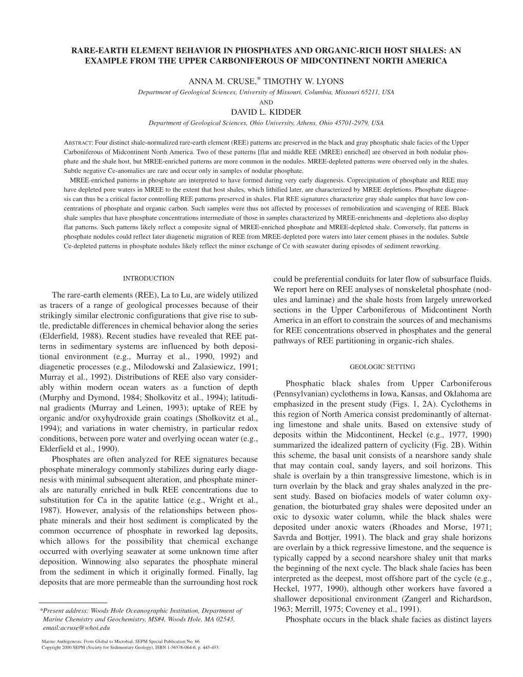 The Rare-Earth Elements (REE)