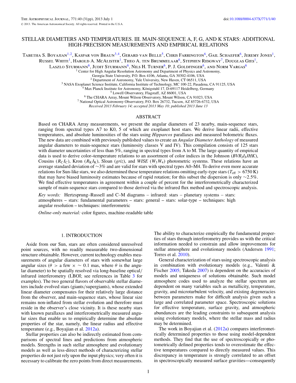 Stellar Diameters and Temperatures. Iii. Main-Sequence A, F, G, and K Stars: Additional High-Precision Measurements and Empirical Relations