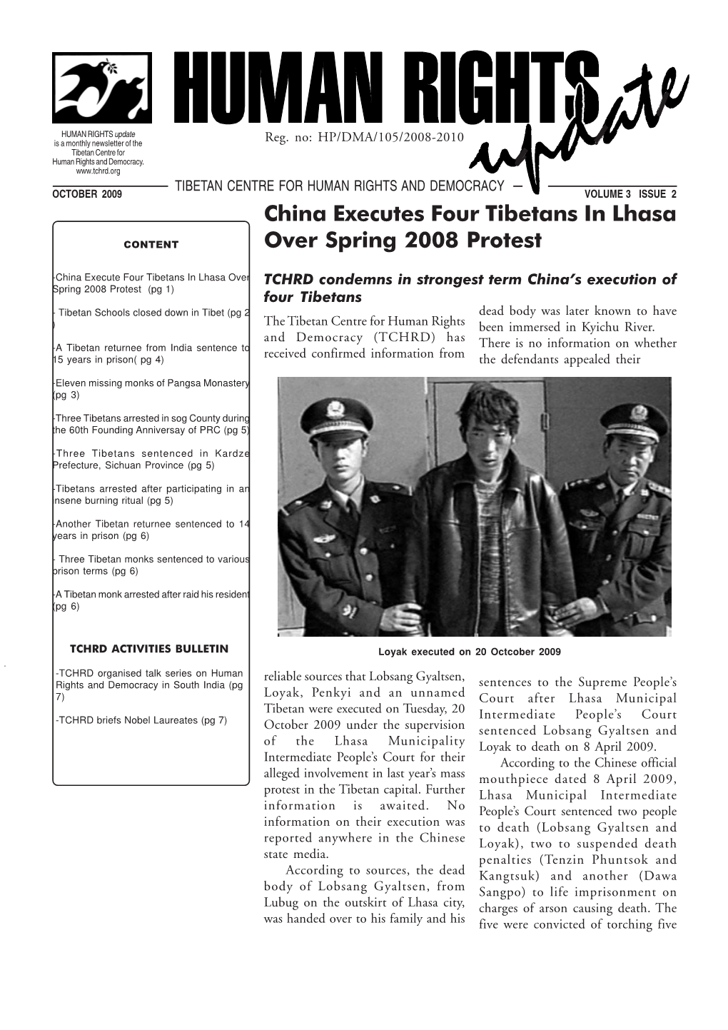 China Executes Four Tibetans in Lhasa Over Spring 2008 Protest
