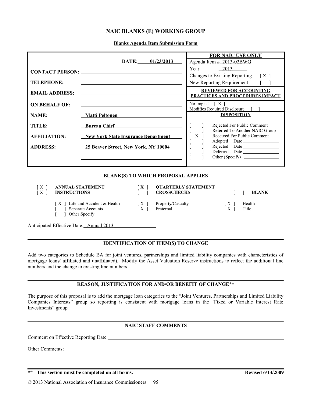 Naic Blanks (E) Working Group s4