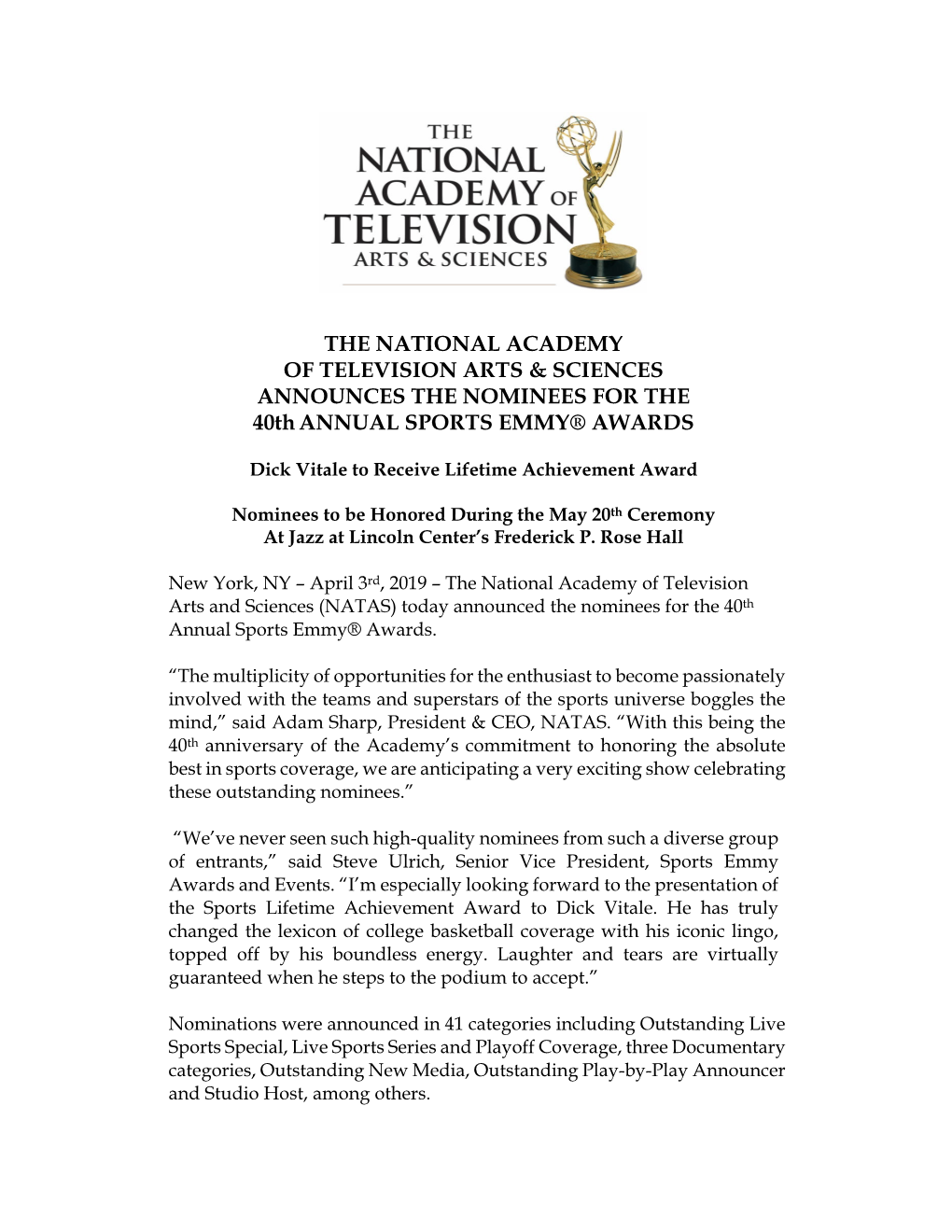 Sports Emmy® Awards