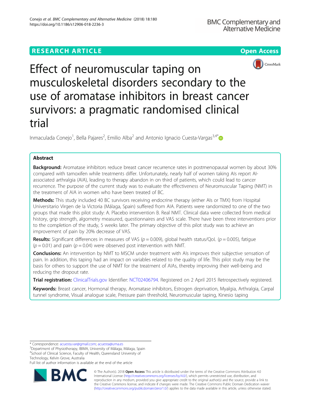 Effect of Neuromuscular Taping on Musculoskeletal Disorders