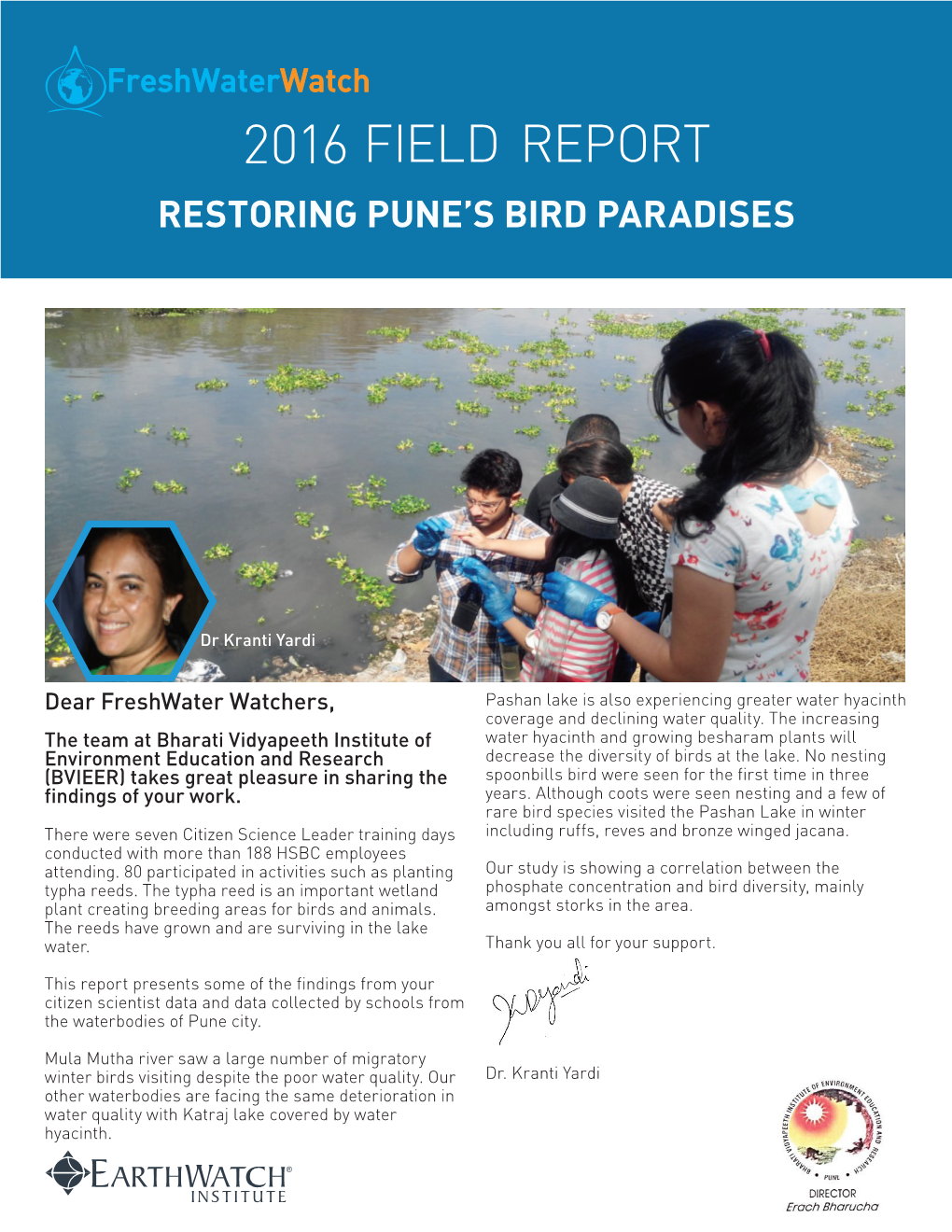 2016 Field Report Restoring Pune’S Bird Paradises