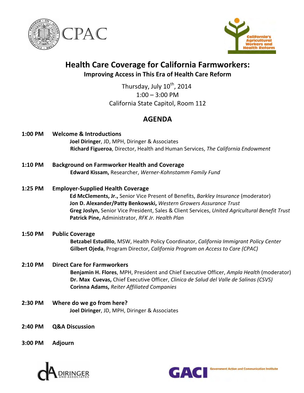 Health Care Coverage for California Farmworkers: Improving Access in This Era of Health Care Reform