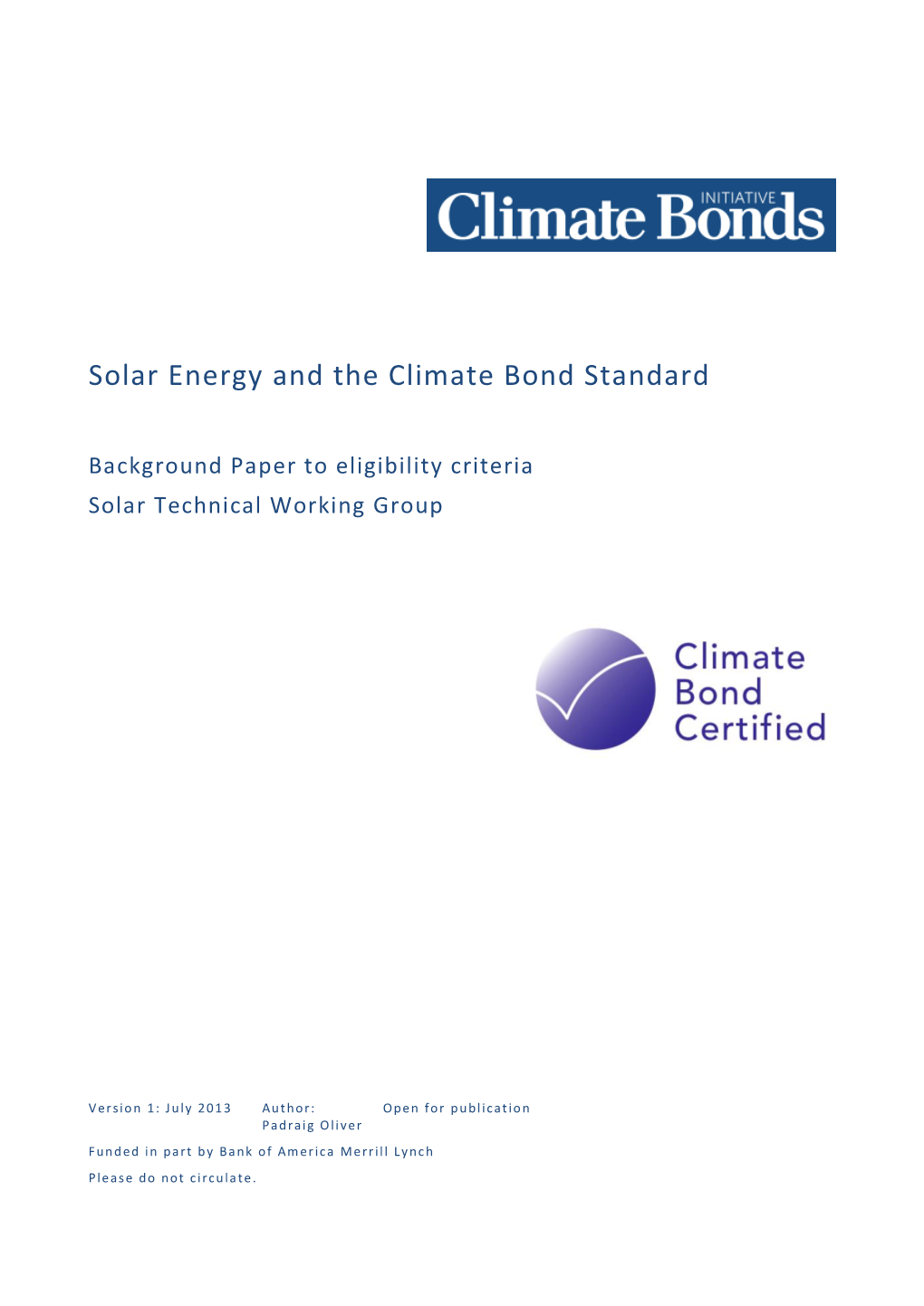 Climate Bond Standard