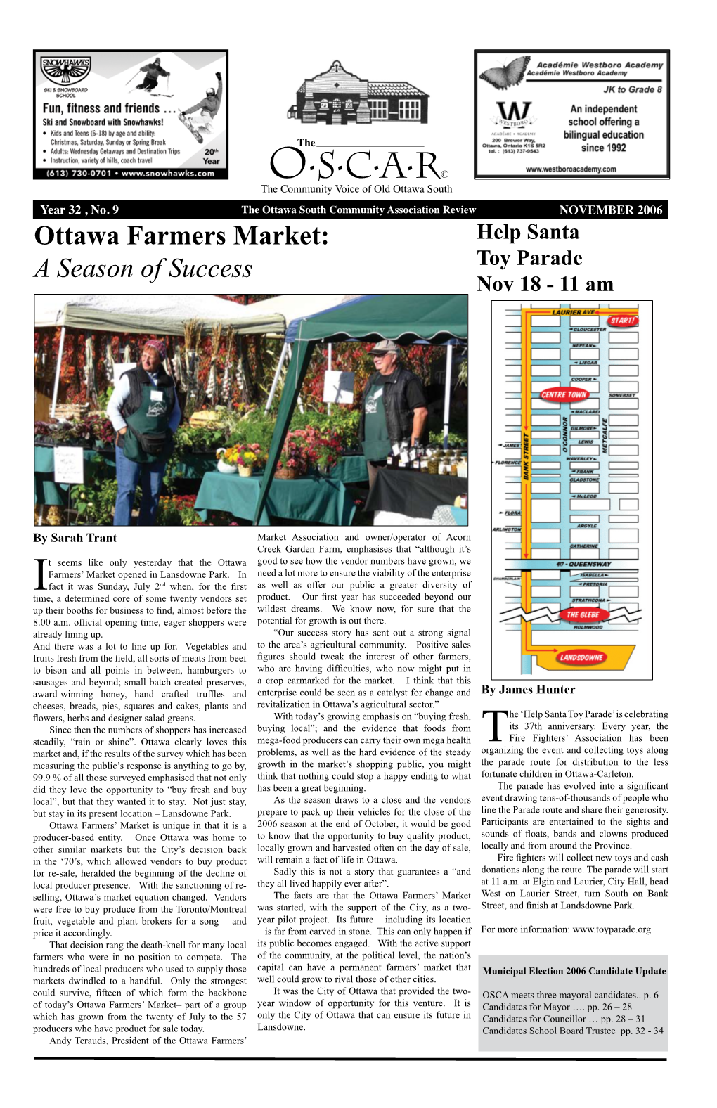 O•S•C•A•R© Ottawa Farmers Market: a Season of Success