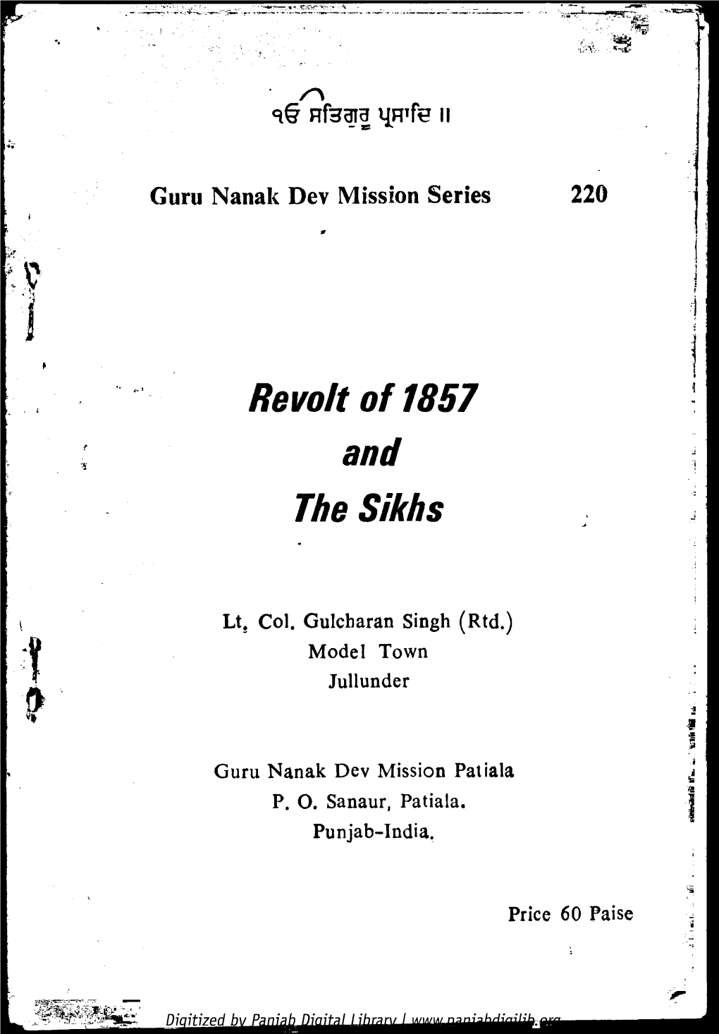 Revolt of 1857 and the Sikhs