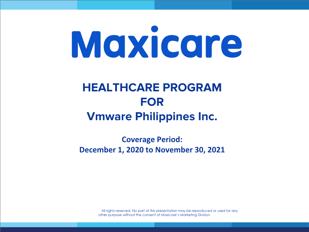 HEALTHCARE PROGRAM for Vmware Philippines Inc