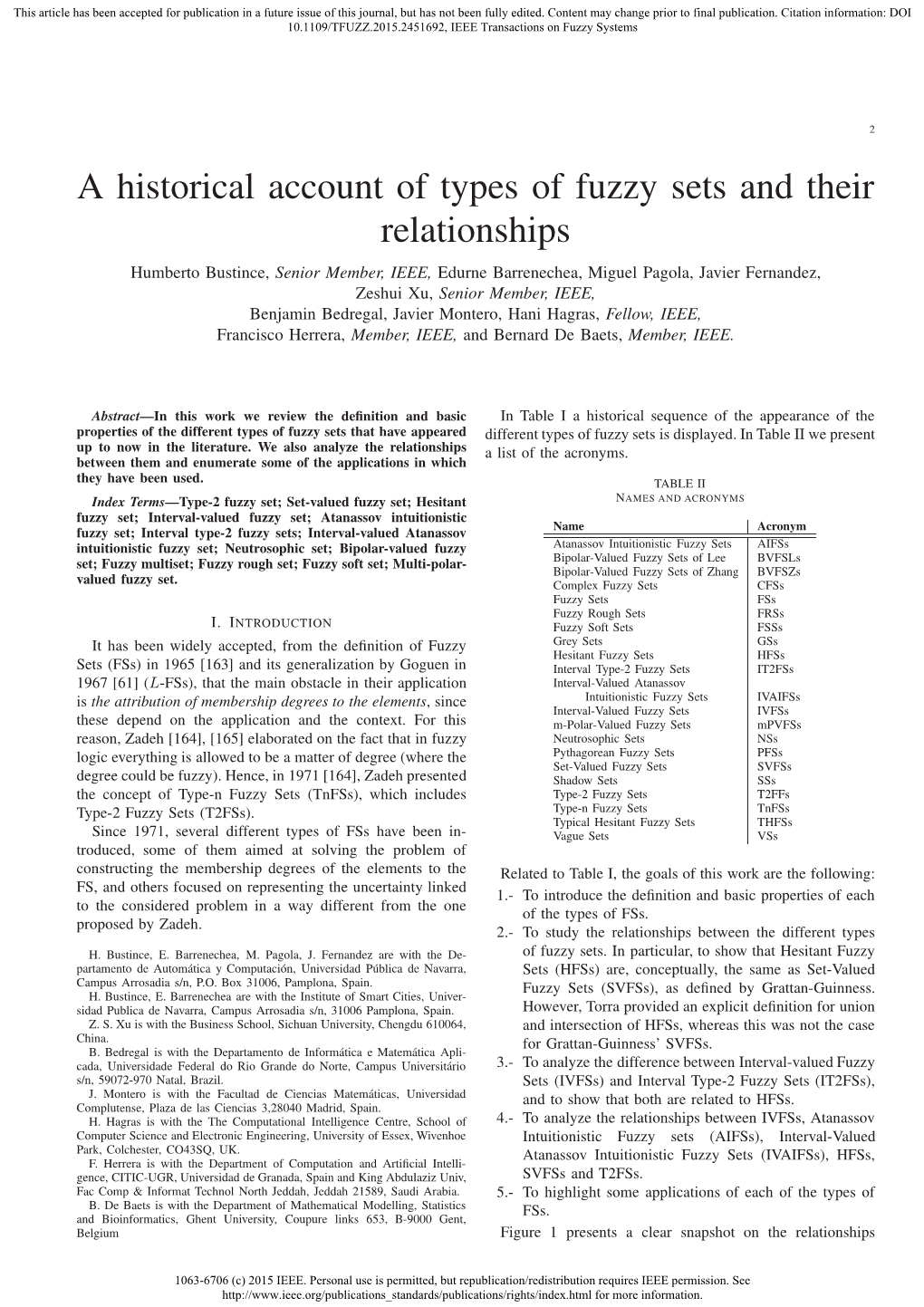 A Historical Account of Types of Fuzzy Sets and Their Relationships