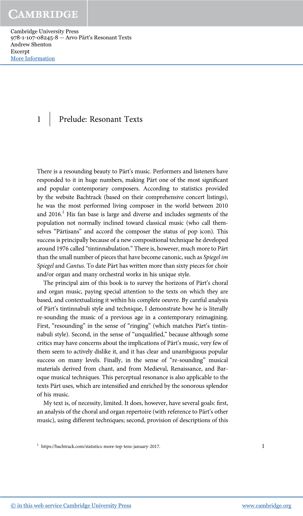 1 Prelude: Resonant Texts