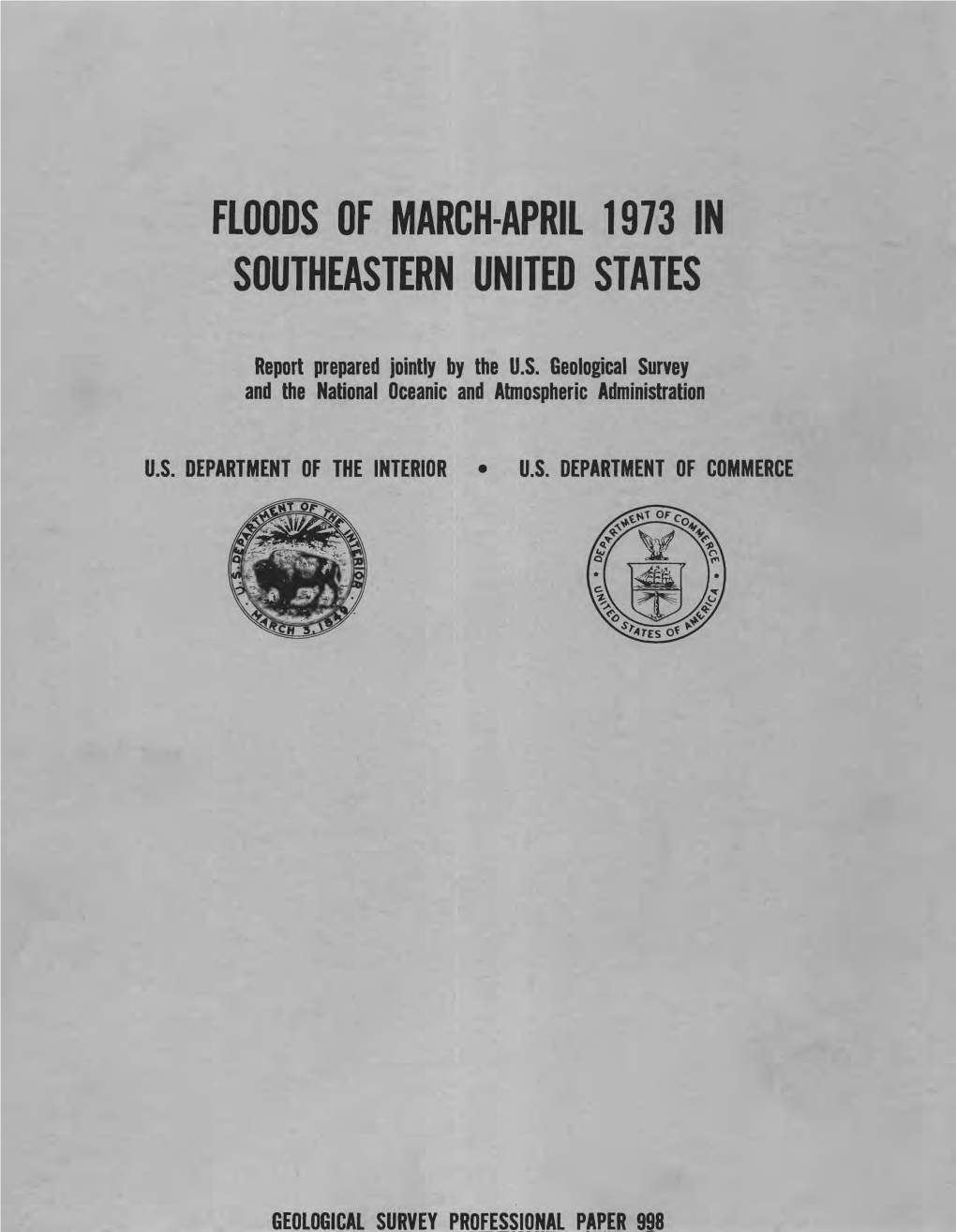 Floods of March-April 1973 in Southeastern United States