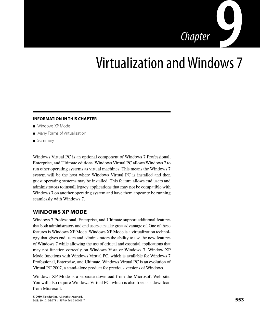 Virtualization and Windows 7