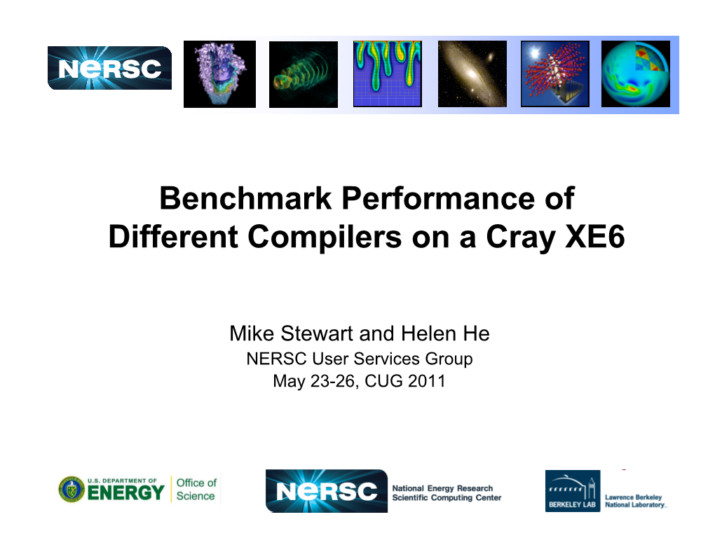 Benchmark Performance of Different Compilers on a Cray XE6