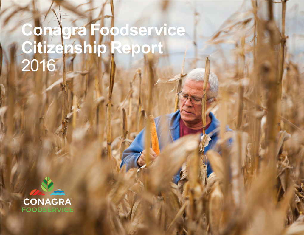 Conagra Foodservice Citizenship Report 2016