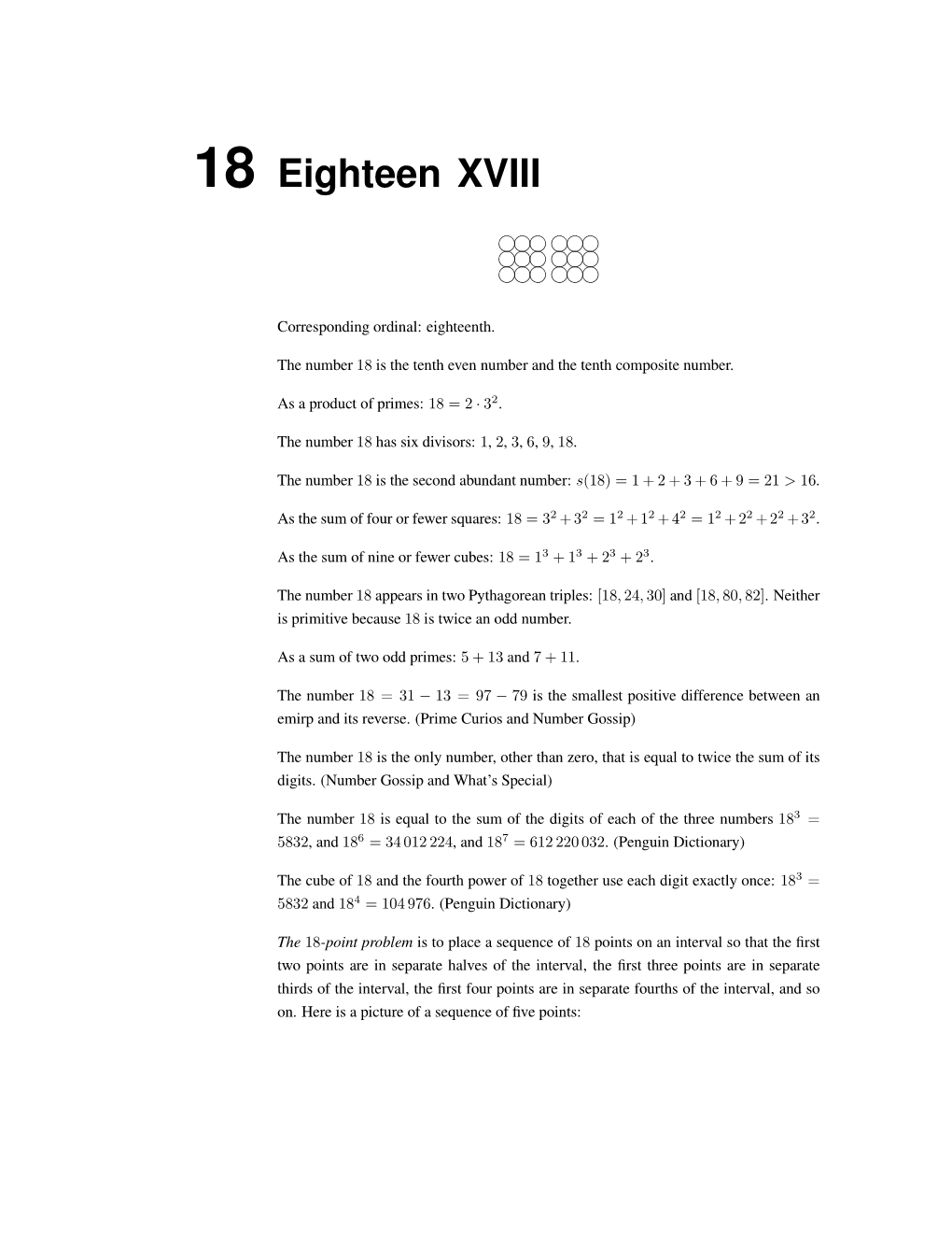 Number 18 Is the Tenth Even Number and the Tenth Composite Number