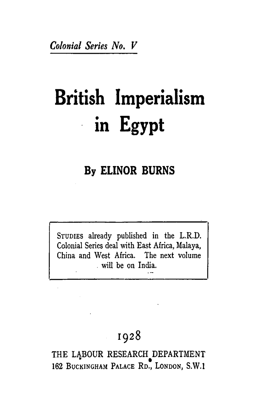 British Imperialism in Egypt