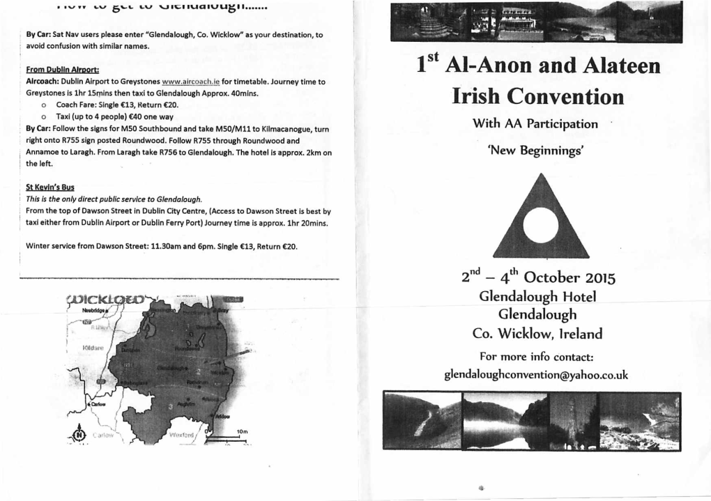 1St Al-Anon and Alateen Irish Convention