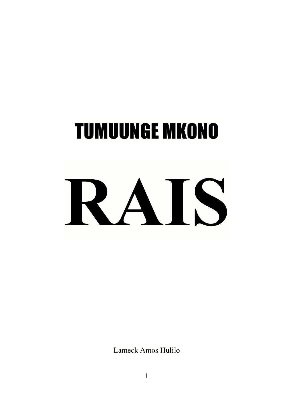 Tumuunge Mkono